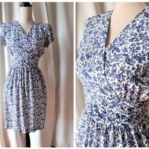 Vintage 1980s Synthesis Rayon Dress Size 6